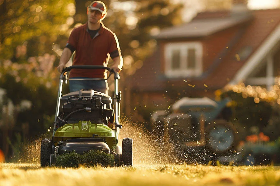 self propelled electric lawnmower